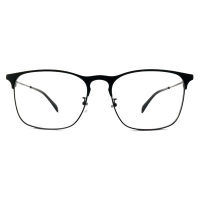 Guter Preis FM2591 Unisex optischer Metallrahmen Quadratbrille mit Federscharnieren Online