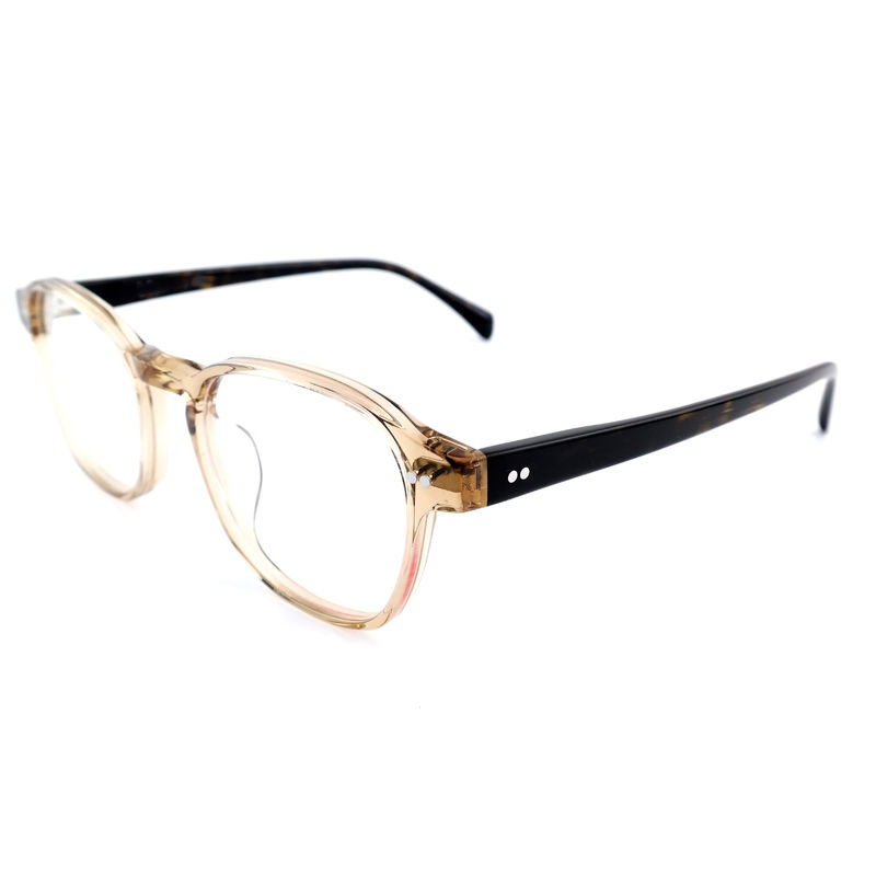FP2616 Trendy Acetate Optical Frame Unisex Vollumfang Runde Farbe nach Maß