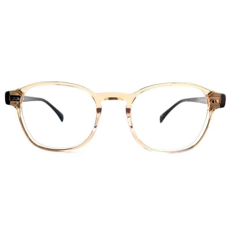 FP2616 Trendy Acetate Optical Frame Unisex Vollumfang Runde Farbe nach Maß