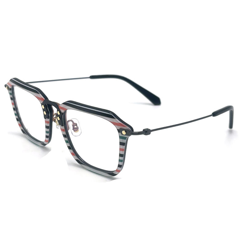 BD124 angepasster Rahmen Farbe Acetat Metallrahmen mit 142 mm Tempelanlänge