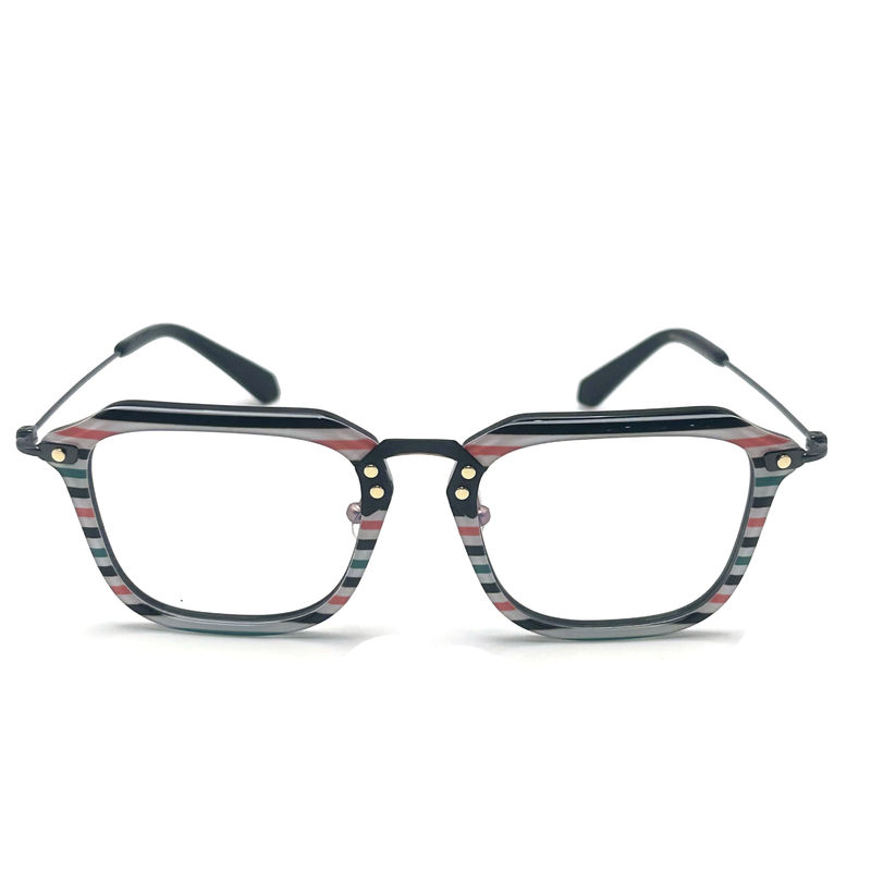 BD124 angepasster Rahmen Farbe Acetat Metallrahmen mit 142 mm Tempelanlänge