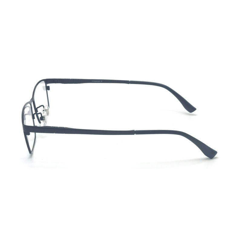 TD061 Elegantes Titanrahmen für Brillen mit halbrimmloser Augenform und rechteckigem Design