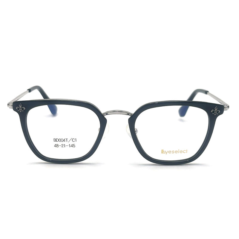 BD004T Vintage-Stil Acetat-Metallrahmen für Männer - Modische Brillen