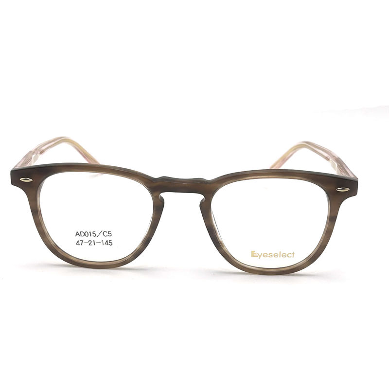 AD015 Runder Acetat-Optikrahmen mit individuellen Eigenschaften für Mode-Forward Looks