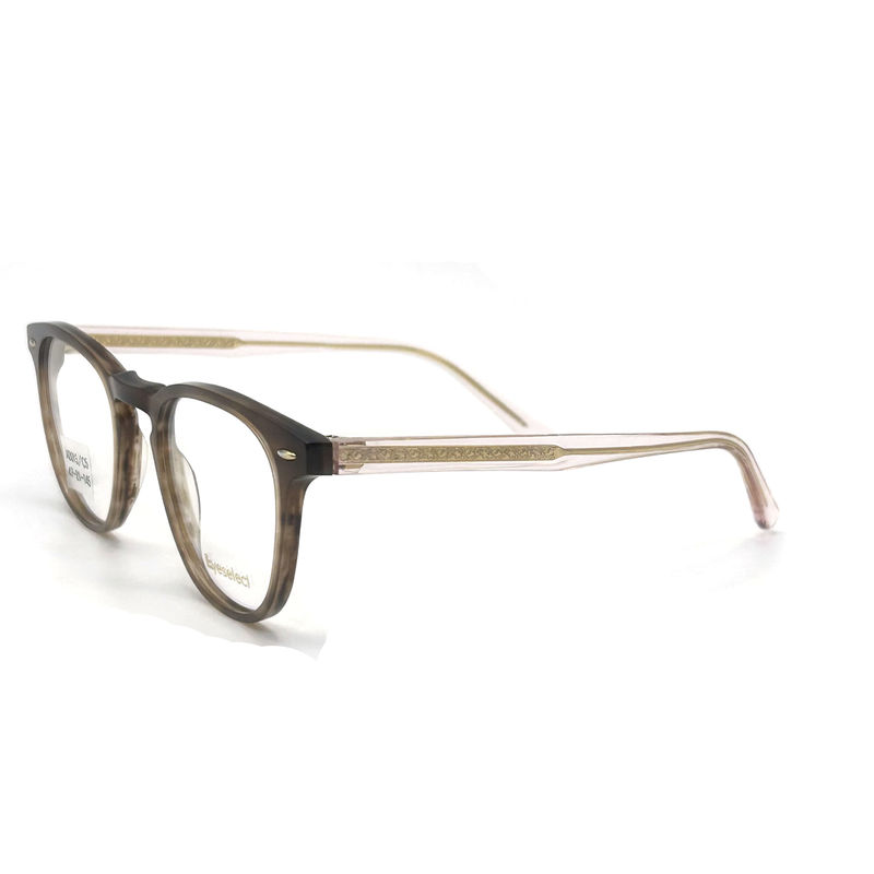 AD015 Runder Acetat-Optikrahmen mit individuellen Eigenschaften für Mode-Forward Looks