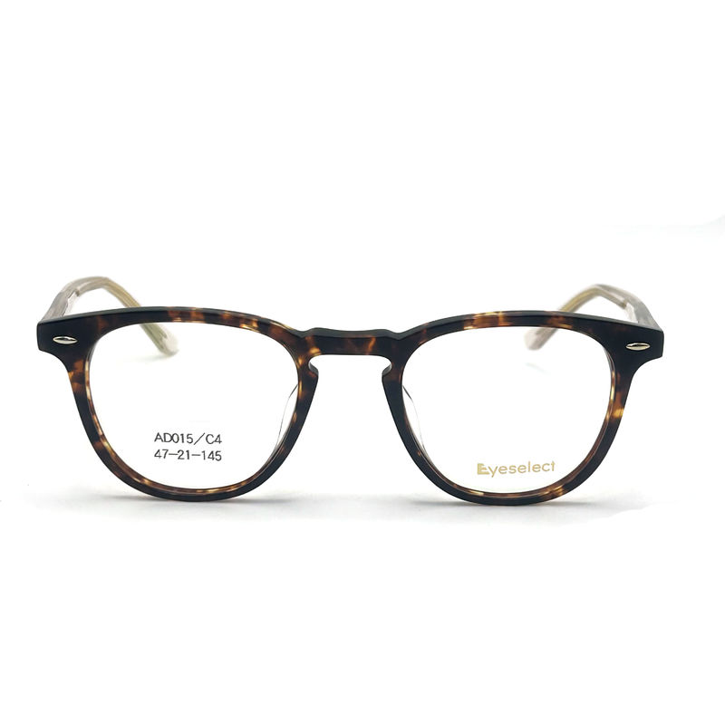 AD015 Runder Acetat-Optikrahmen mit individuellen Eigenschaften für Mode-Forward Looks