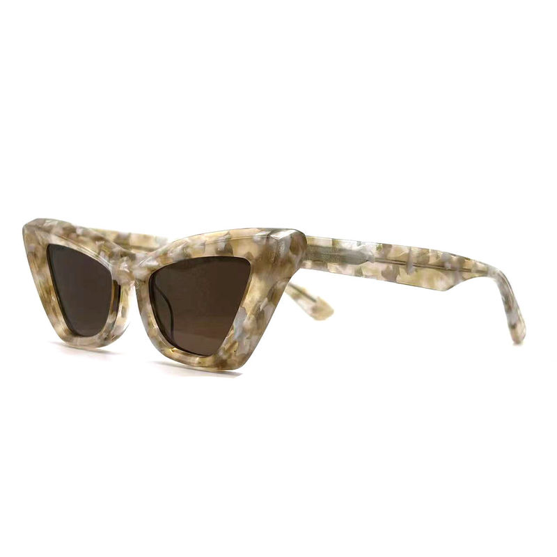 Acetatblatt Schmetterlings-Augenform Acetatrahmen Sonnenbrille-Modell AS076,Maßgeschneiderte / OEM-Sonnenbrillenfabrik