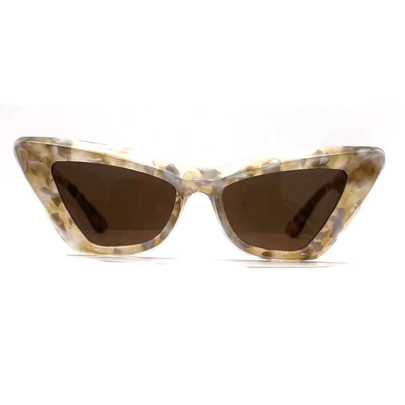 Acetatblatt Schmetterlings-Augenform Acetatrahmen Sonnenbrille-Modell AS076,Maßgeschneiderte / OEM-Sonnenbrillenfabrik