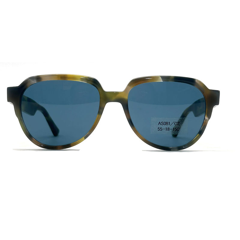 AS081 CR 39 Objektivmaterial Acetatrahmen Sonnenbrille für Piloten und Augenform