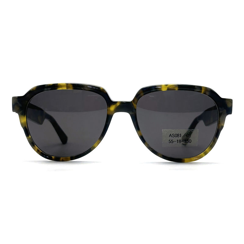 AS081 CR 39 Objektivmaterial Acetatrahmen Sonnenbrille für Piloten und Augenform