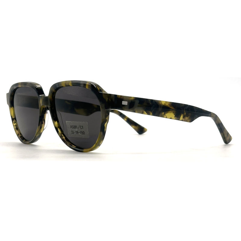 AS081 CR 39 Objektivmaterial Acetatrahmen Sonnenbrille für Piloten und Augenform