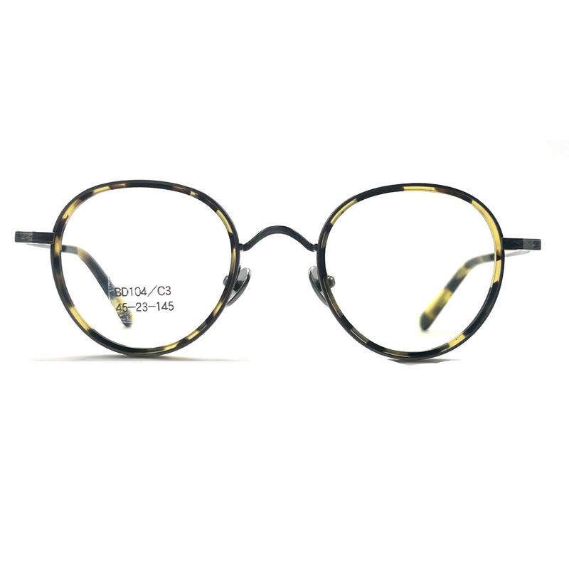 BD104 Vintage-Full-Frame Acetat-Metallrahmen - Stil Fashion Frame