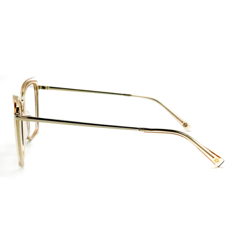 BD137M Vintage Quadrat Frauen Acetat Metallbrille angepasste Farbe