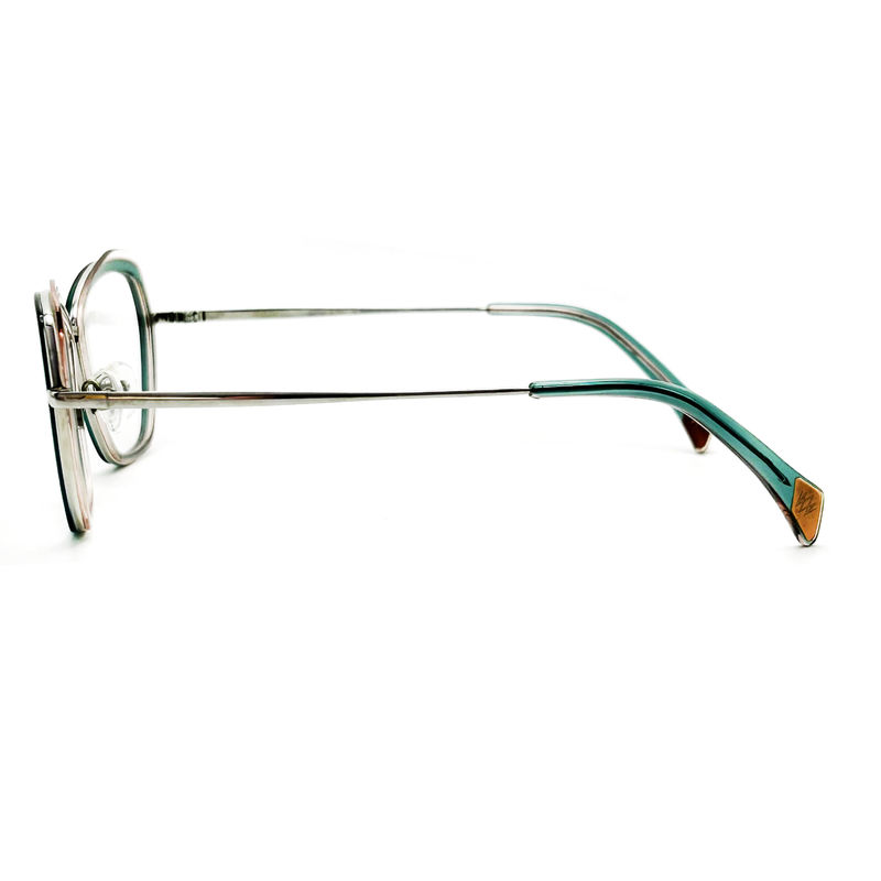 BD136M angepasste Vintage-Quadratbrille Acetat-Metallrahmen für Frauen