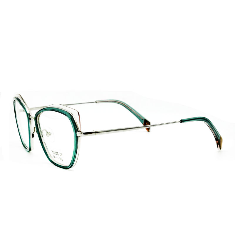 BD136M angepasste Vintage-Quadratbrille Acetat-Metallrahmen für Frauen