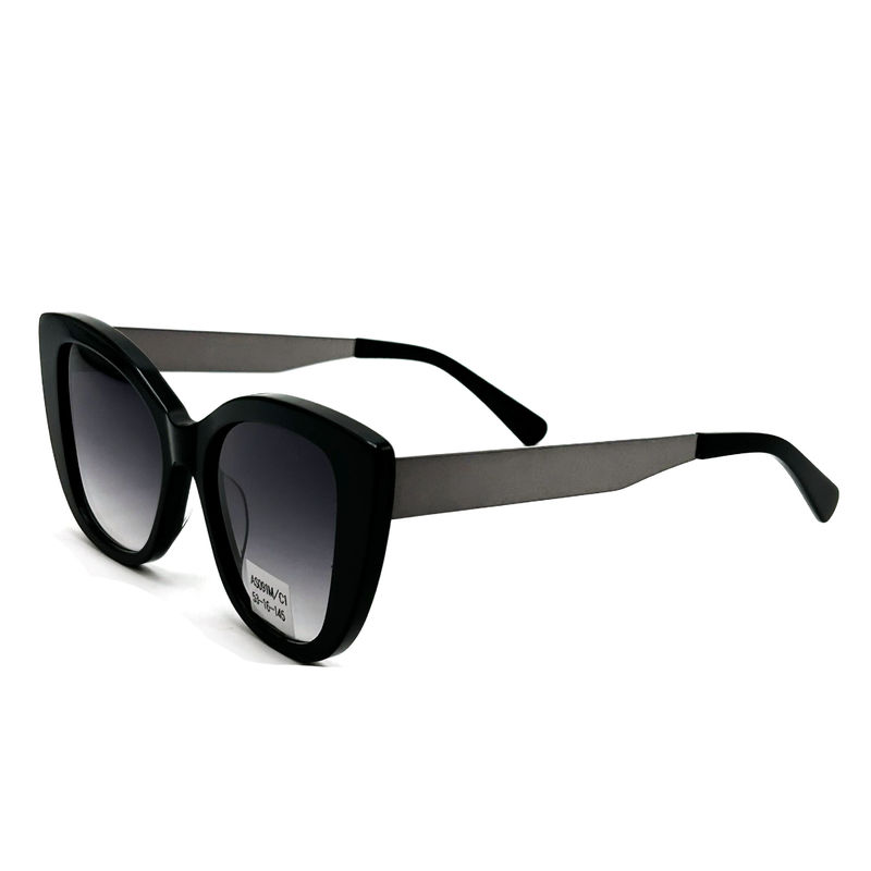 AS091M Klassische Frauen-Acetat-Sonnenbrille mit CR 39-Linse 100% UV-Schutz 145mm Schläfenlänge
