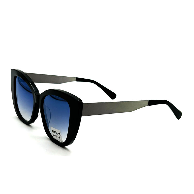 AS091M Klassische Frauen-Acetat-Sonnenbrille mit CR 39-Linse 100% UV-Schutz 145mm Schläfenlänge