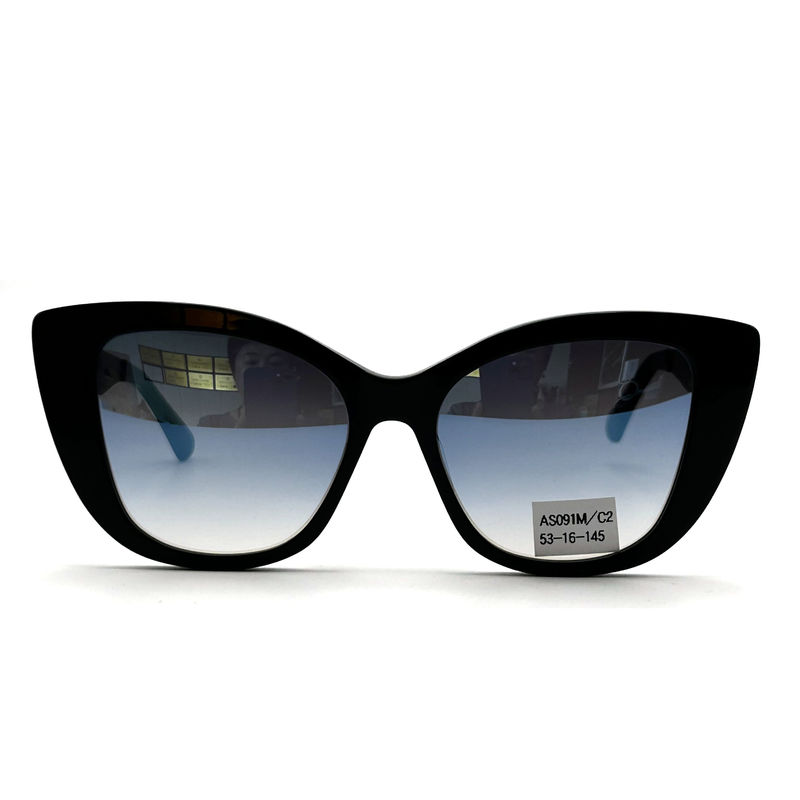 AS091M Klassische Frauen-Acetat-Sonnenbrille mit CR 39-Linse 100% UV-Schutz 145mm Schläfenlänge
