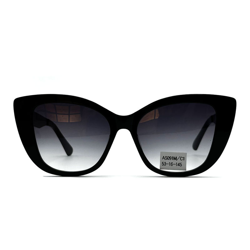 AS091M Klassische Frauen-Acetat-Sonnenbrille mit CR 39-Linse 100% UV-Schutz 145mm Schläfenlänge