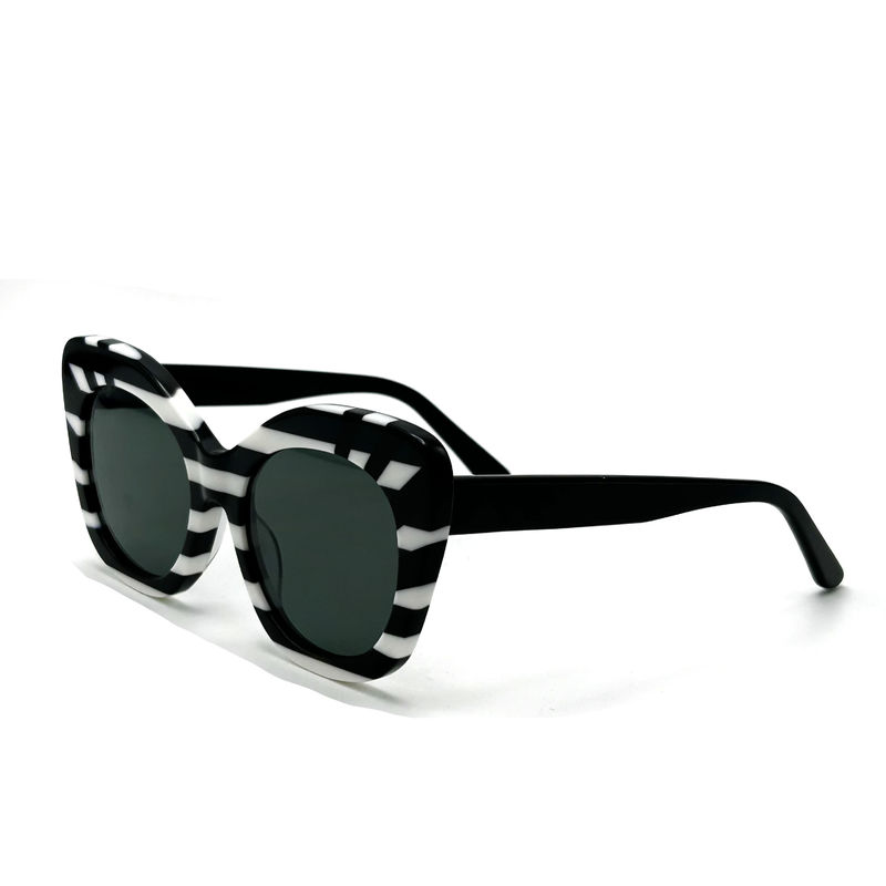 Quadratische Augenform Acetatrahmen Sonnenbrille für Frauen 100% UV-Schutz-Modell AS104,Sonnenbrille OEM-Fabrik