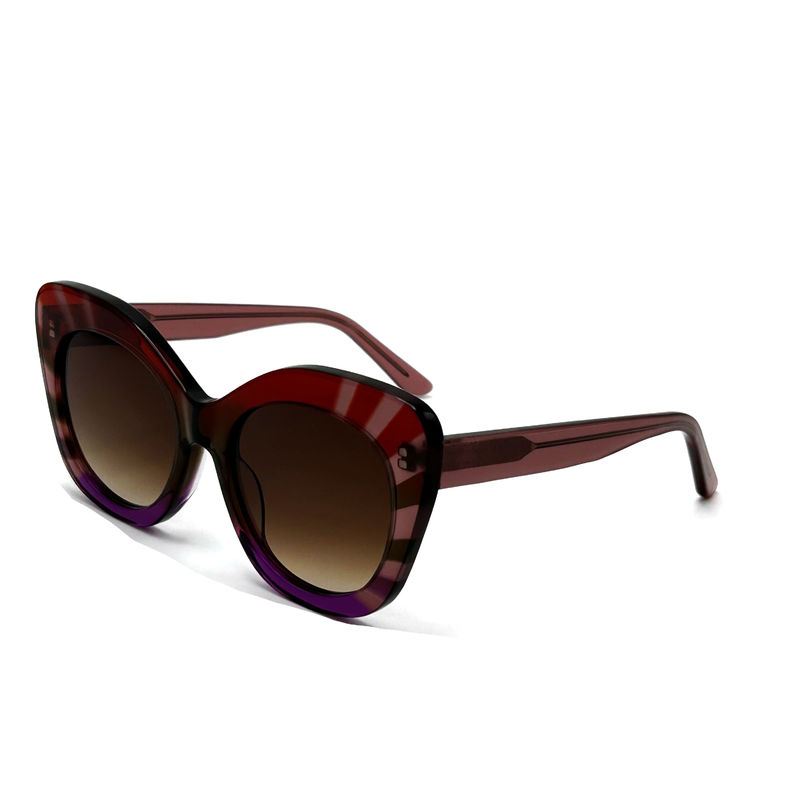 Quadratische Augenform Acetatrahmen Sonnenbrille für Frauen 100% UV-Schutz-Modell AS104,Sonnenbrille OEM-Fabrik