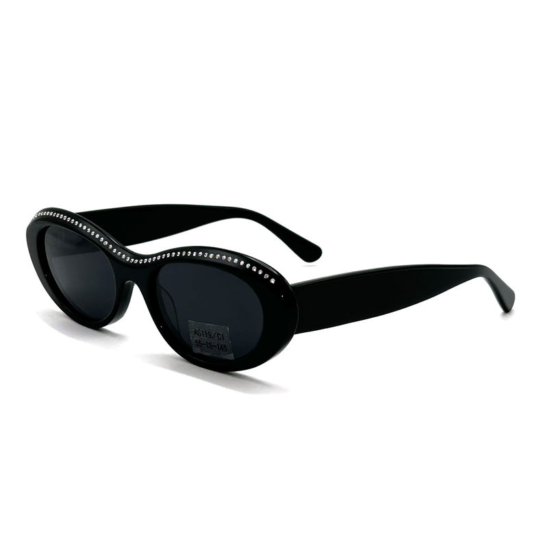 Acetatblatt-Rahmen Frauen Klassiker Schmetterlings-Sonnenbrille mit Strass-AS119,ODM / OEM-Fabrik