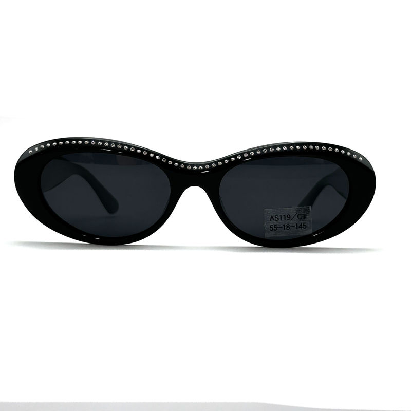 Acetatblatt-Rahmen Frauen Klassiker Schmetterlings-Sonnenbrille mit Strass-AS119,ODM / OEM-Fabrik
