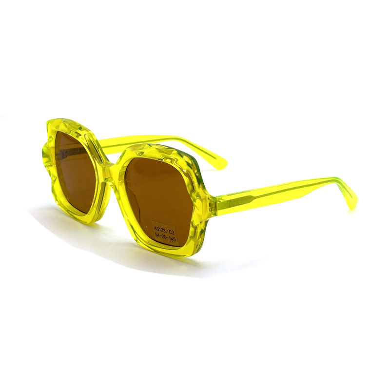 Sonnenbrille aus Acetatrahmen mit modernem Stil Modell AS122 - CR 39 100% UV-Schutz, ODM/OEM-Fabrik