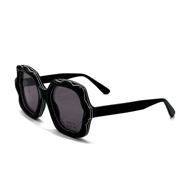 Sonnenbrille aus Acetatrahmen mit modernem Stil Modell AS122 - CR 39 100% UV-Schutz, ODM/OEM-Fabrik