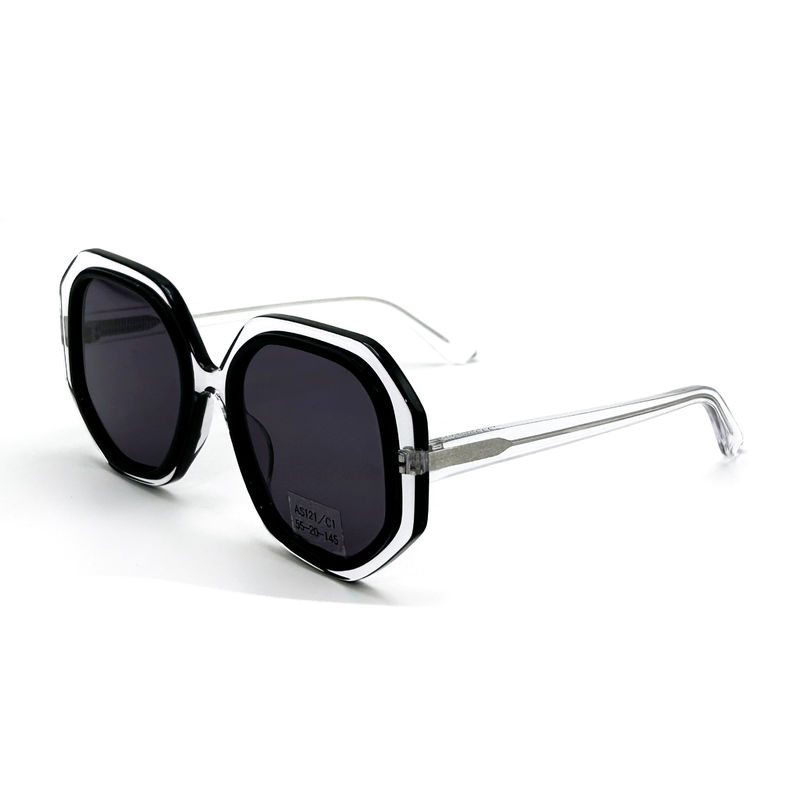 CR39 Unisex Acetat-Rahmen Sonnenbrille mit 100% UV-Schutz-Modell AS121,OEM / kundenspezifische Fabrik