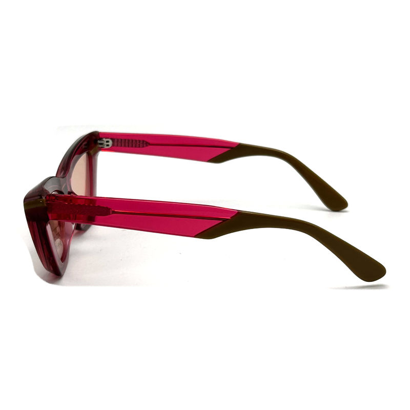 Acetatblatt Schmetterlings-Augenform Acetatrahmen Sonnenbrille-Modell AS076,Maßgeschneiderte / OEM-Sonnenbrillenfabrik