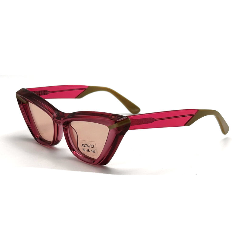 Acetatblatt Schmetterlings-Augenform Acetatrahmen Sonnenbrille-Modell AS076,Maßgeschneiderte / OEM-Sonnenbrillenfabrik