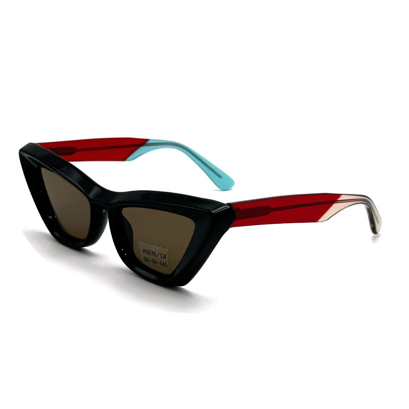 Acetatblatt Schmetterlings-Augenform Acetatrahmen Sonnenbrille-Modell AS076,Maßgeschneiderte / OEM-Sonnenbrillenfabrik