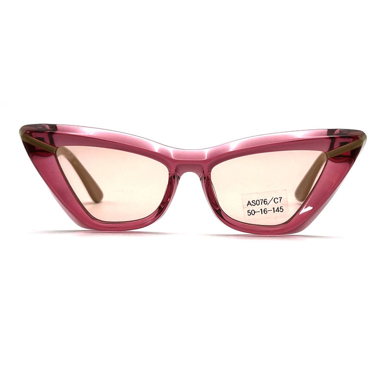 Acetatblatt Schmetterlings-Augenform Acetatrahmen Sonnenbrille-Modell AS076,Maßgeschneiderte / OEM-Sonnenbrillenfabrik