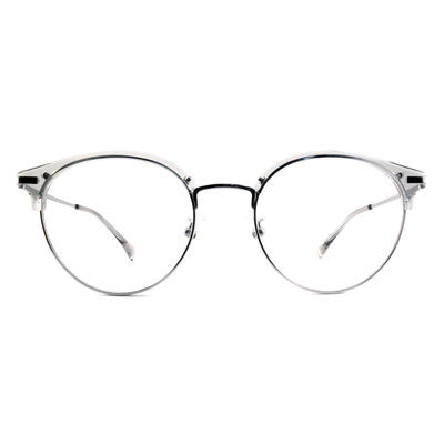 Guter Preis FP2714 Modische Acetat- und Metallbrillen, runde Unisex-Brillen mit vollem Rahmen Online