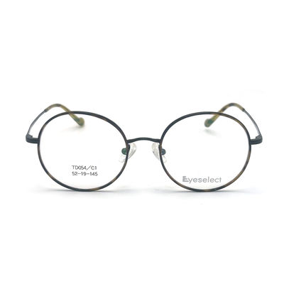 Guter Preis TD054 Runder Titanrahmen mit verstellbaren Nasenpolstern Größe 52-19-145 Online
