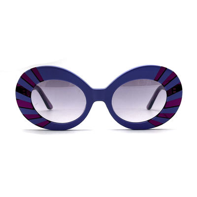 Guter Preis AS102 Runde Sonnenbrille mit Acetatrahmen für Frauen 100% UV-Schutz Online